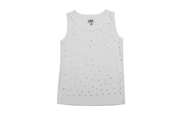 MIA NEW YORK- White Studded Tank