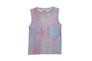 MIA NEW YORK- Purple Swirl Studded Tank