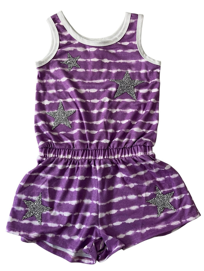 MIA NEW YORK- Tie Dye Purple Romper