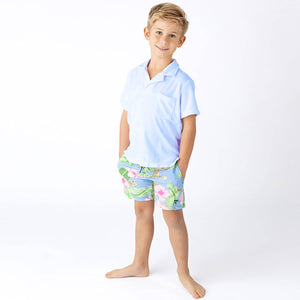 Shade Critters- Light Blue Boys Terry Polo Top