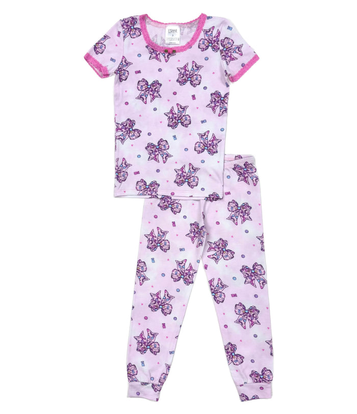 esme- Fabulous Bows Short Sleeve Top & Pants pajama Set