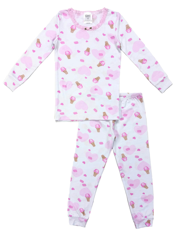 esme- Sweet Ice Cream Long Sleeve Pajamas Set