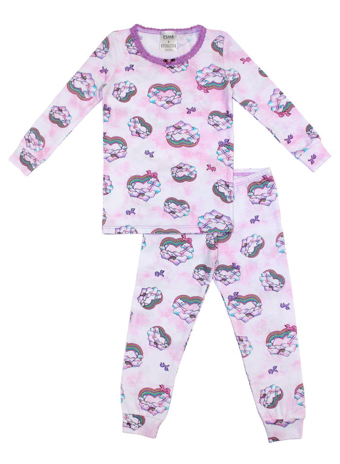 esme- Unicorn Love Long Sleeve Pajamas Set
