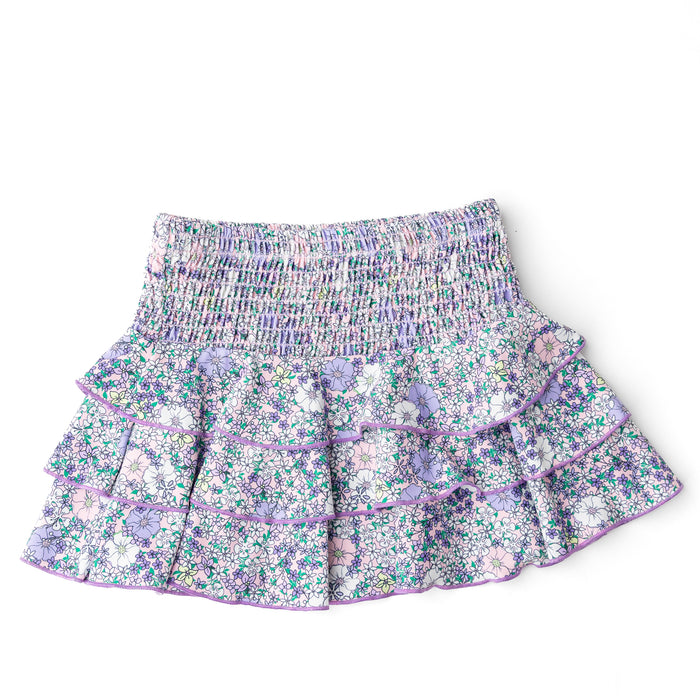 Shade Critters- Flower Power Purple Smocked Skirt