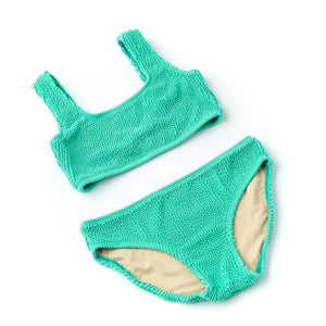 Shade Critters- Green Crinkle Textured Bikini