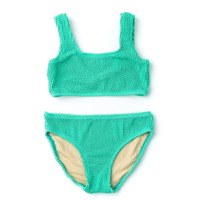 Shade Critters- Green Crinkle Textured Bikini