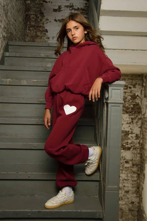 KATIEJ NYC- TWEEN RYAN BUBBLE HOODIE (mulberry)