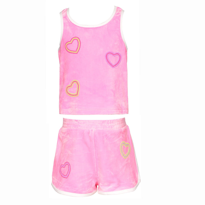 Baby Sara- Velour W/ Heart Detail Set