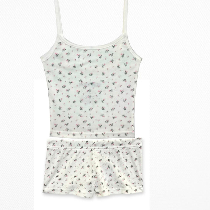 KATIEJ NYC- TWEEN MARINA CAMI TOP & SHORTS SET (pink floral)