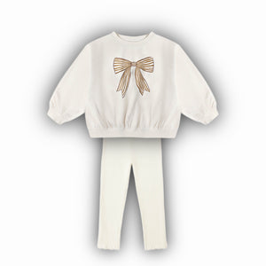 Rylee + Cru- OVERSIZED SWEATSHIRT & LEGGING SET || NATURAL BOW