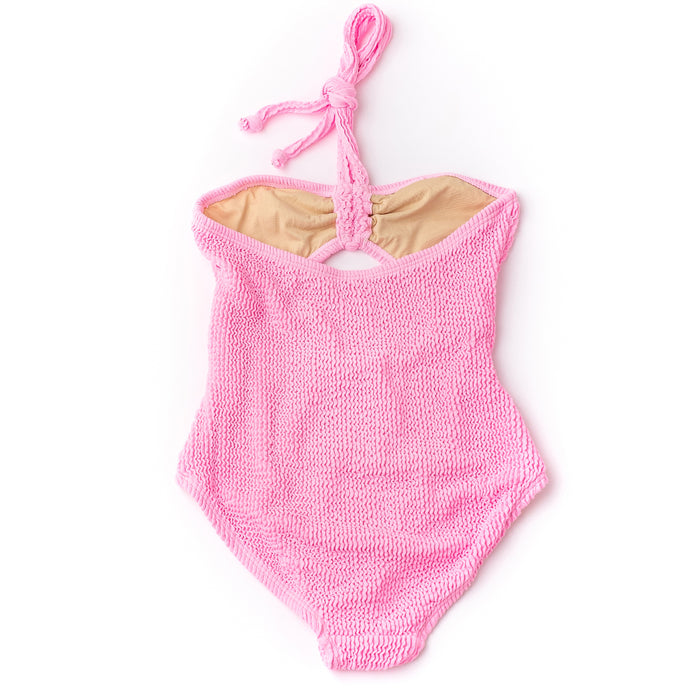 shade critters- Crinkle Halter Swimsuit (Pink)