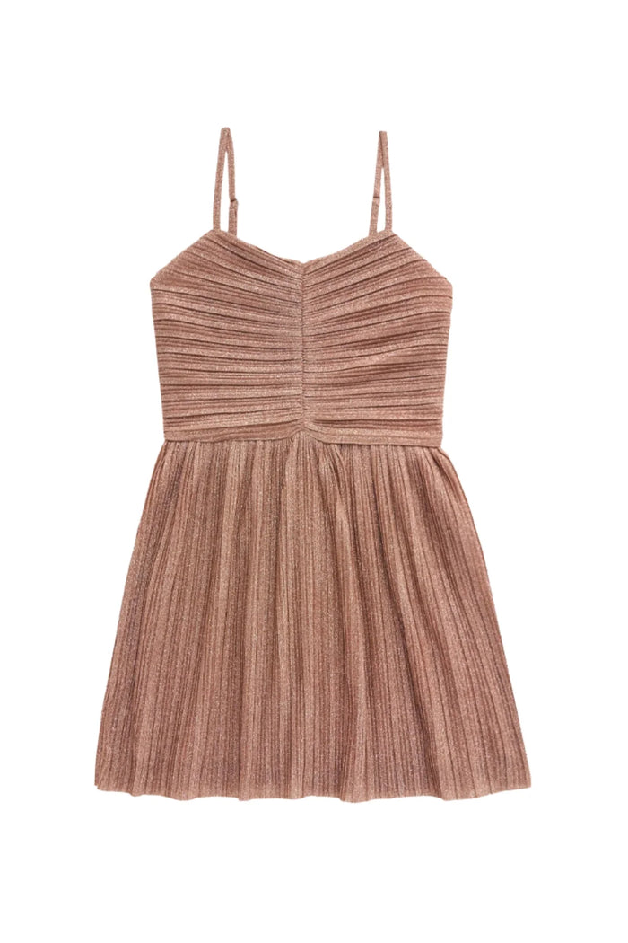 KATIEJ NYC- TWEEN SABRINA DRESS (Nude Shimmer)