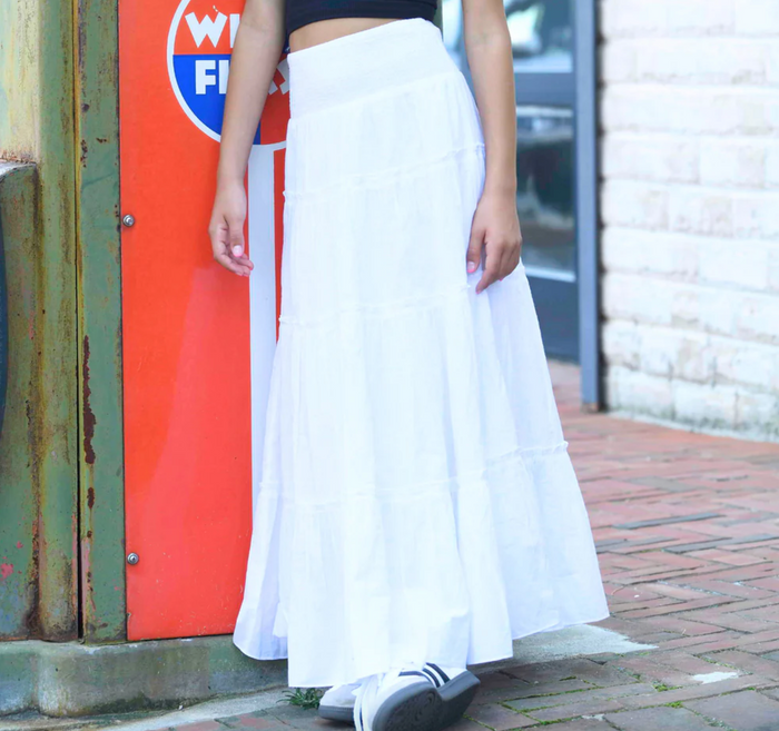 Katie J NYC- White Meadow Skirt