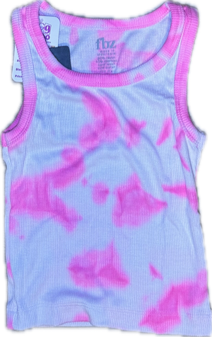 FLOWERS BY ZOE- Pink Tie Dye Tank