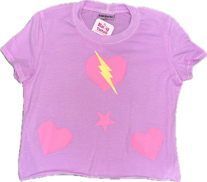 FIREHOUSE- Bolt Heart Tee (grape)