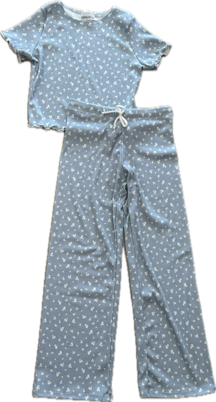 CHERYL KIDS- Flowers Top & Pants Set