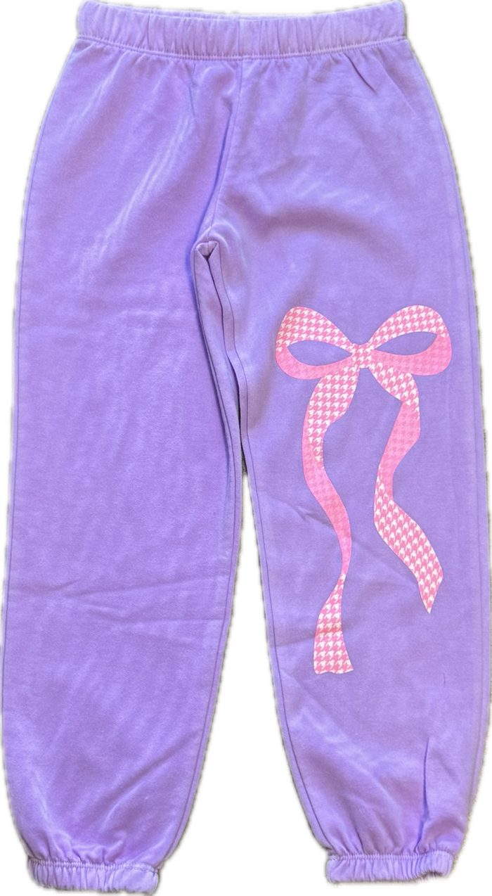 FIREHOUSE- Pink Bows Sweatpants (grape)