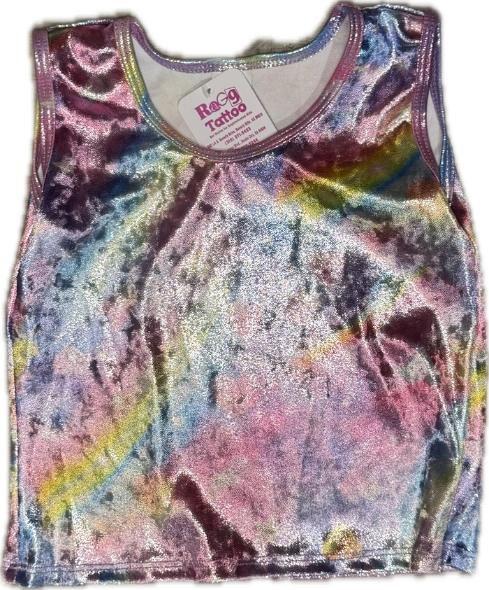 Social Butterfly- Velvet Rainbow Hearts Tank Top