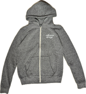 Californian Vintage- Dreamin Zip-up Hoodie (heather grey)