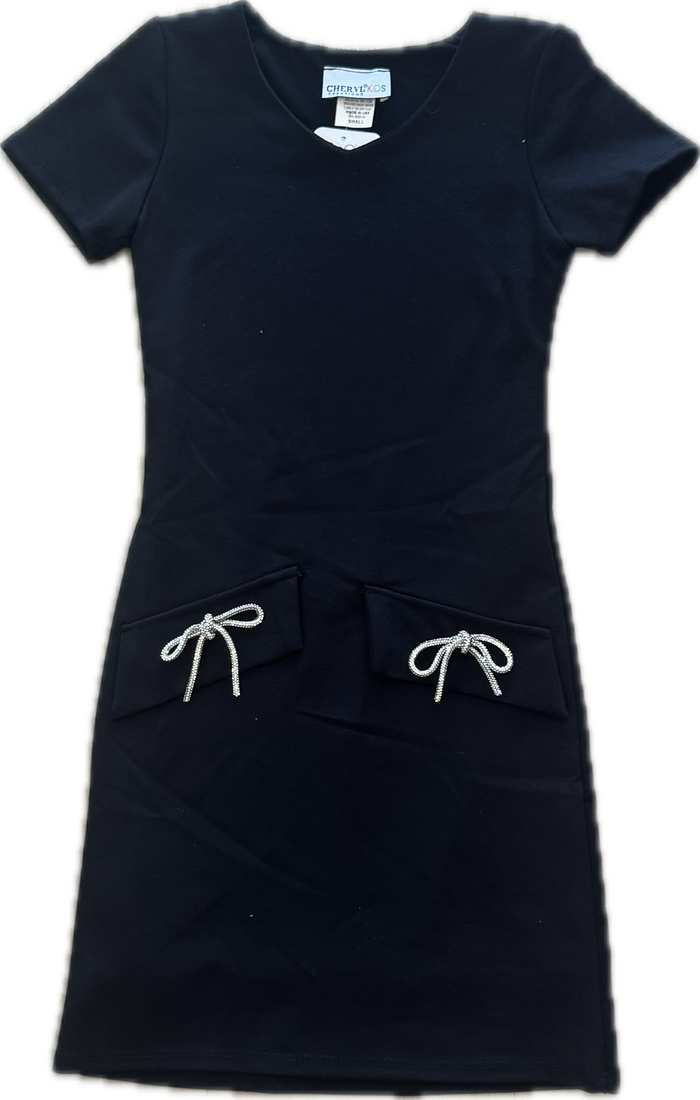CHERYL KIDS- Emily Bow Pocket Dress