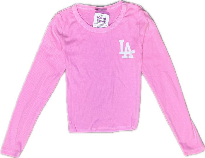 FIREHOUSE- LA Chest Long Sleeve (neon pink)