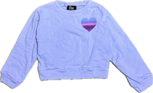 FLOWERS BY ZOE- Purple Heart Sweatshirt