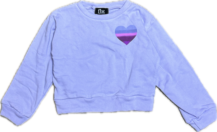 FLOWERS BY ZOE- Purple Heart Sweatshirt