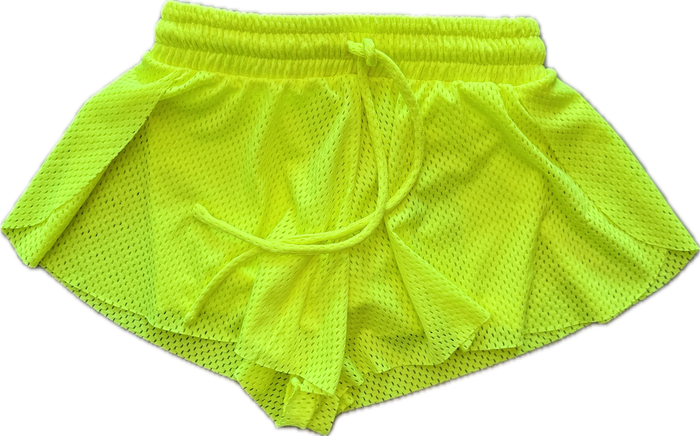 Flowers By Zoe- Mesh Shorts (yellow)