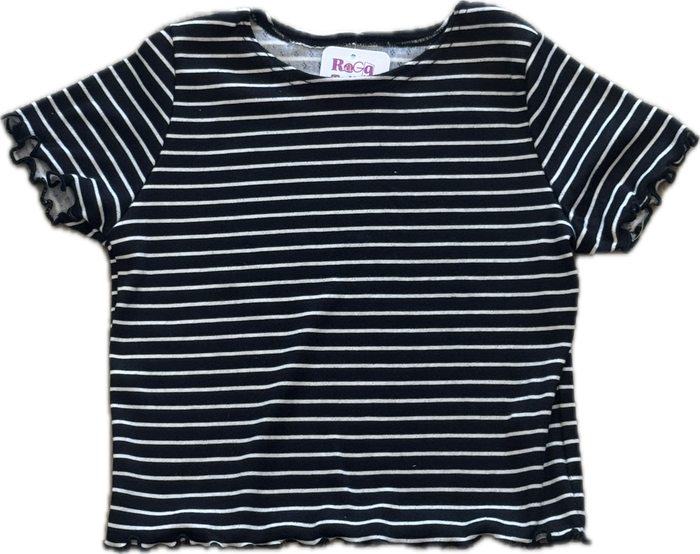 CHERYL KIDS- Ruffle Stripe Shirt