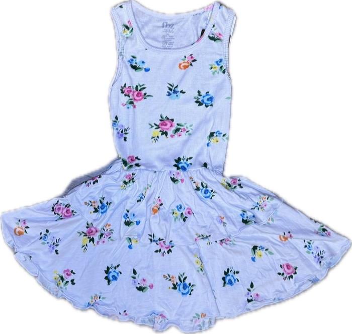 FLOWERS BY ZOE- White Multi Flower Smocked Dress