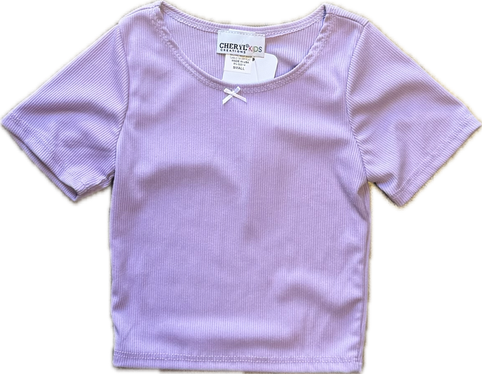 Cheryl Kids- Ribbed Top W/ Bow
