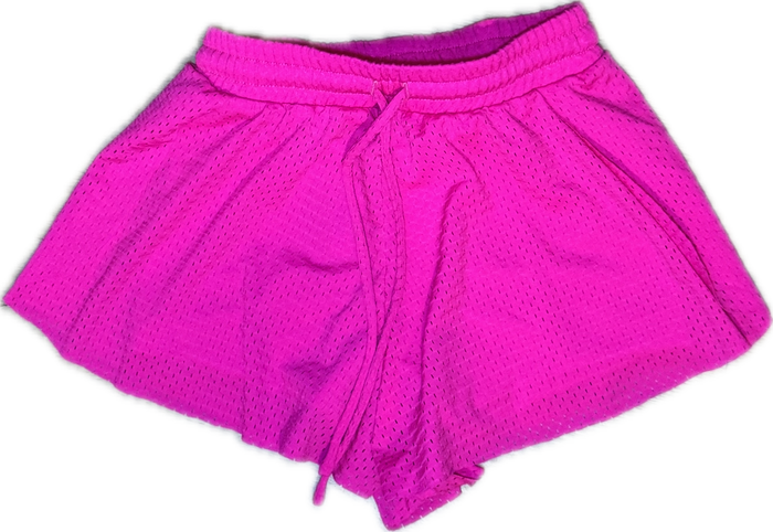 FLOWERS BY ZOE- Mesh Shorts (bright pink)