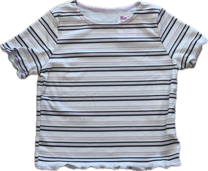 CHERYL KIDS- Ruffle Stripe Shirt