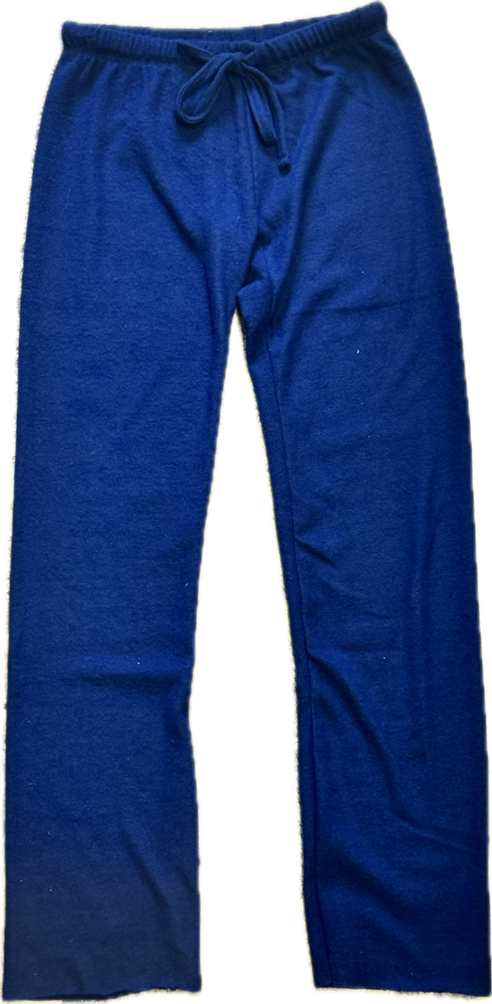 Cheryl Kids- Raw Edge Hacci Sweatpants (blue)