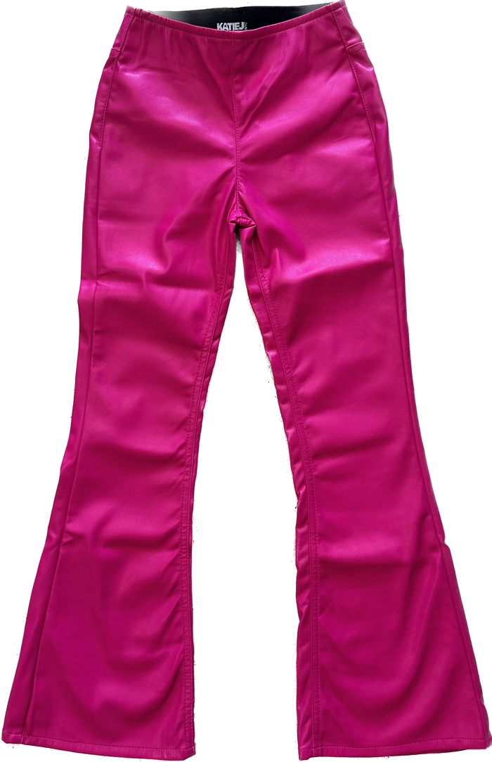 KatieJ NYC - Vegan Leather Pants (Pink)