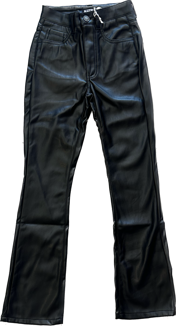 KatieJ NYC - Vegan Leather Pants (Black)