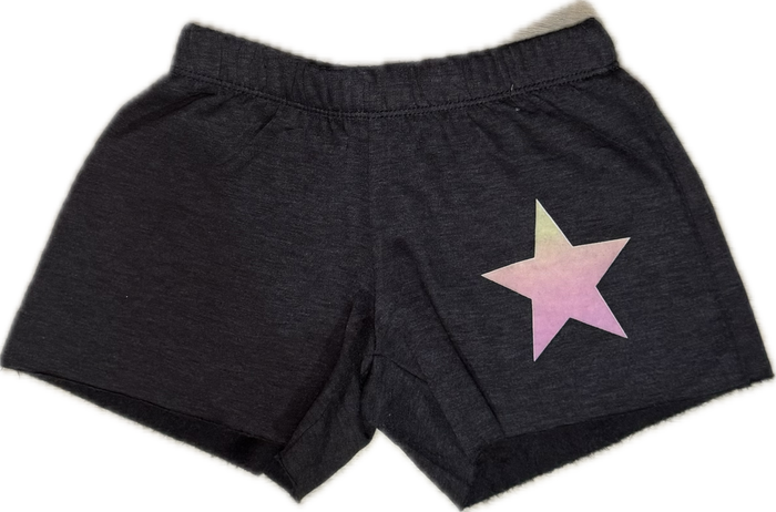 FIREHOUSE- Ombre Star Shorts (Heather Black)