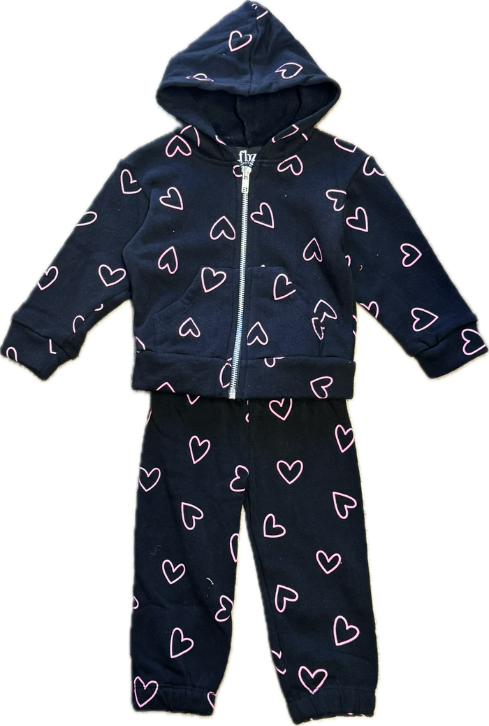 FLOWER BY ZOE- Pink Heart Splash Baby Set