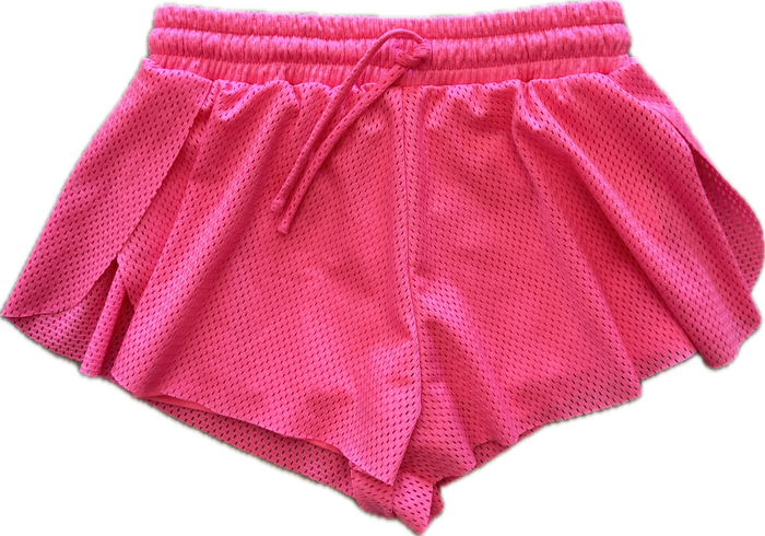 Flowers By Zoe- Mesh Shorts (coral)