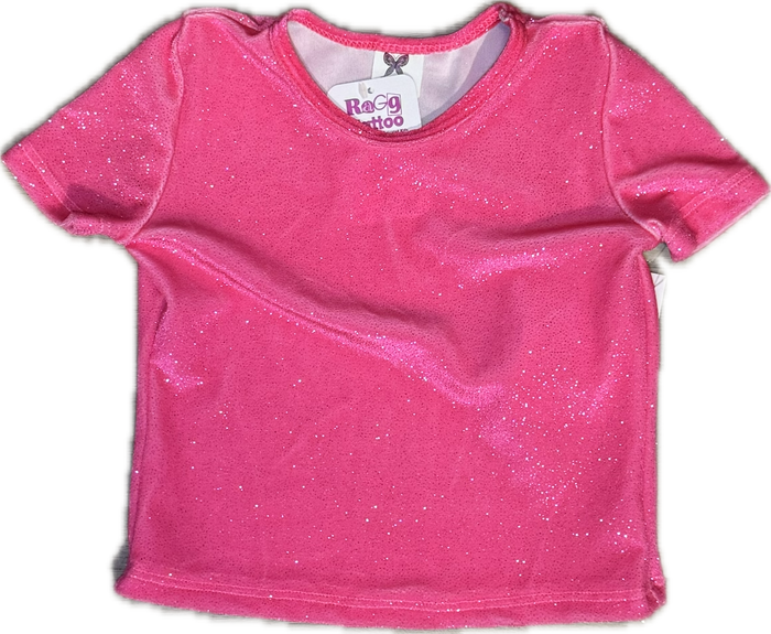 Social Butterfly- S/S Top, Glitter Velvet