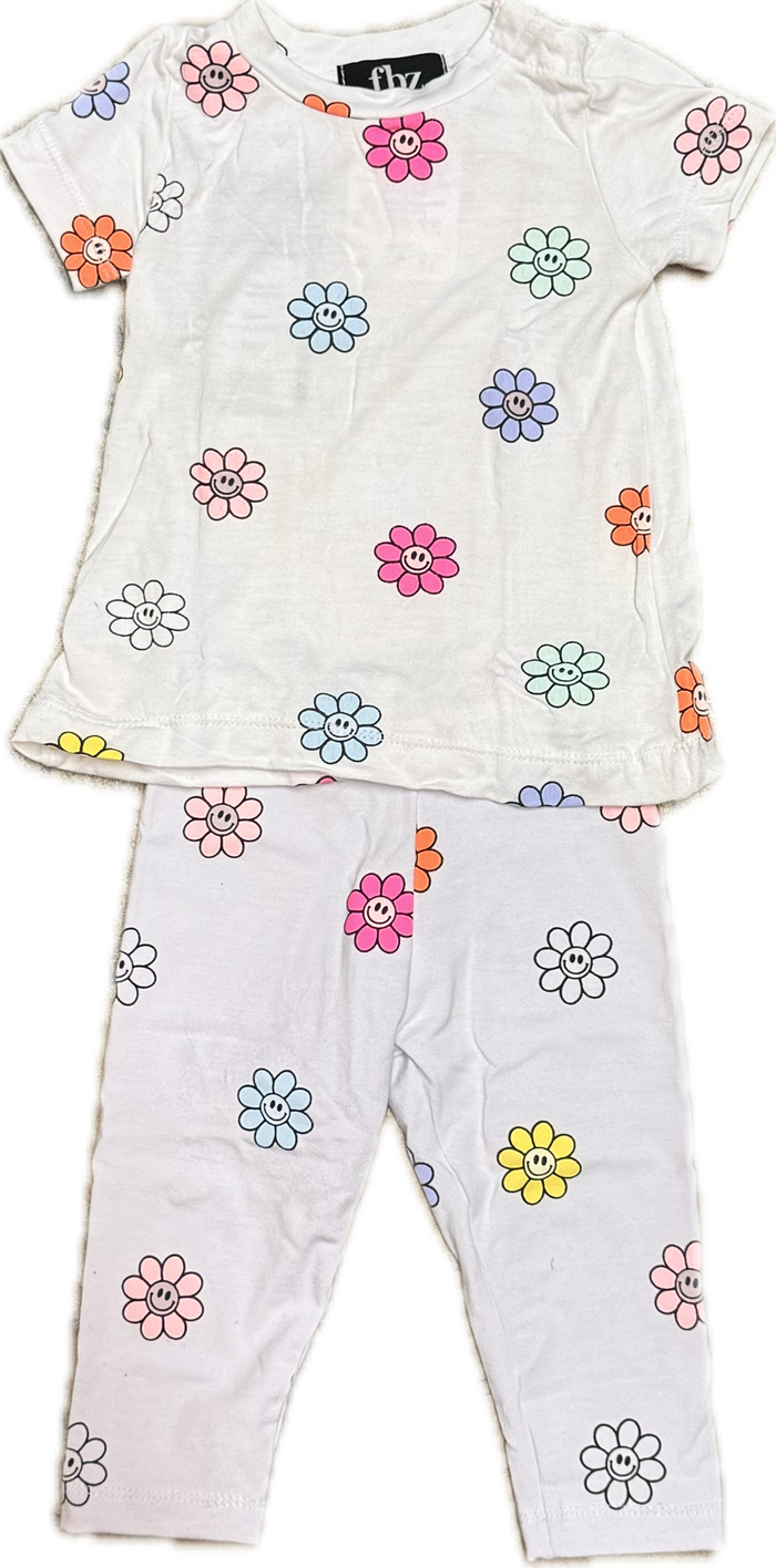 FLOWERS BY ZOE- White Allover Daisy Set