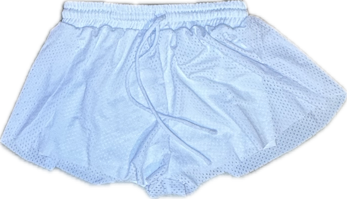 FLOWERS BY ZOE- Mesh Shorts (white)