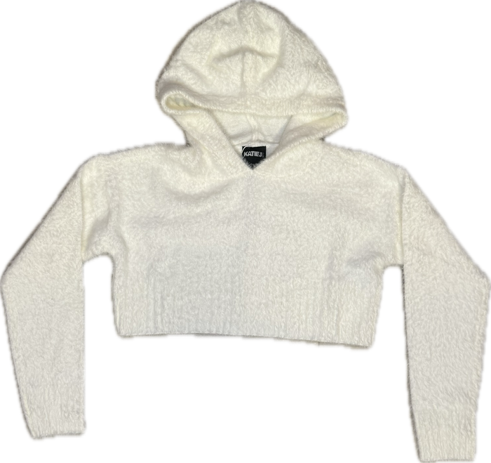 KATIEJ NYC- TWEEN EMERY HOODIE KNIT (winter white)