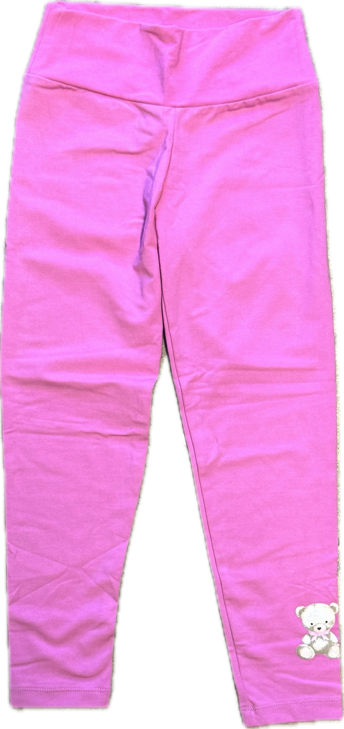 FLOWER BY ZOE- Pink Bow Teddy leggings