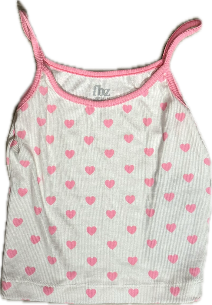 Flowers By Zoe- Neon Pink Heart/White Top