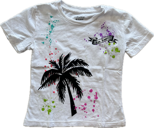 CALIFORNIAN VINTAGE- LA Palms T-shirt For Her (Heather Grey)