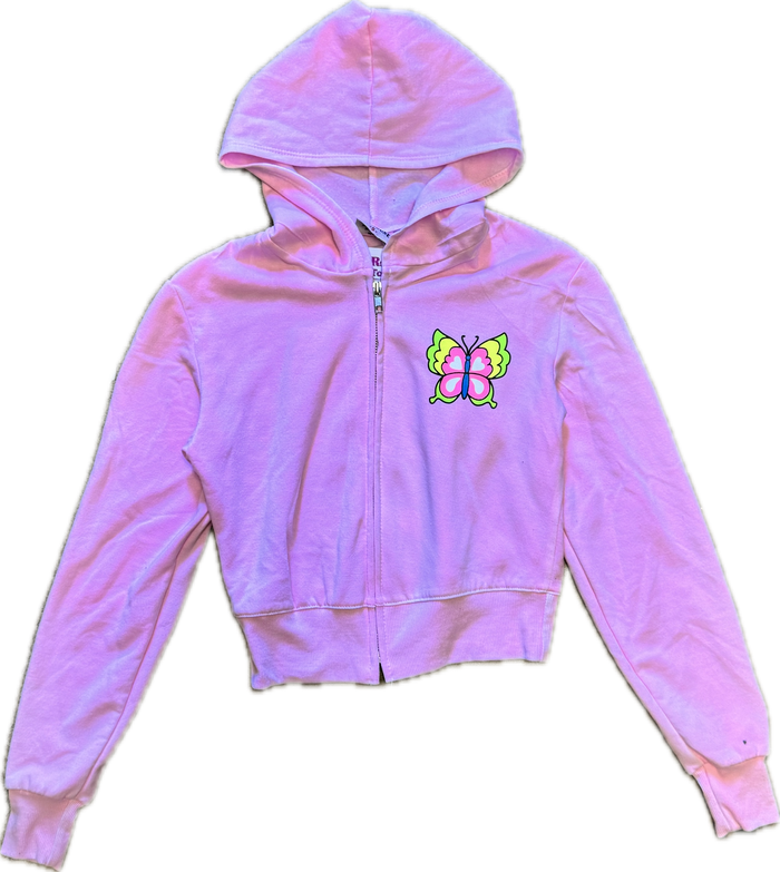 FIREHOUSE- Butterfly Fun Zip Up Hoodie (ice pink)