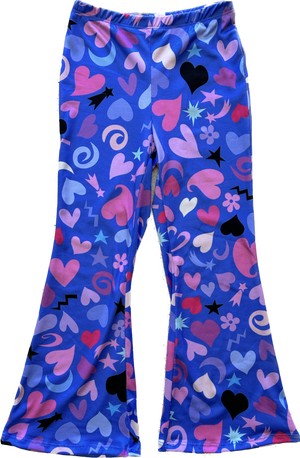 Social Butterfly - Flares, Hearts & Stars Pants