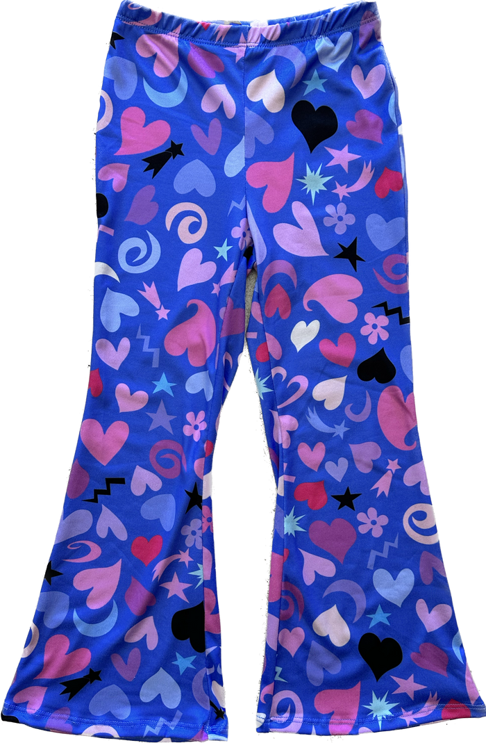 Social Butterfly - Flares, Hearts & Stars Pants