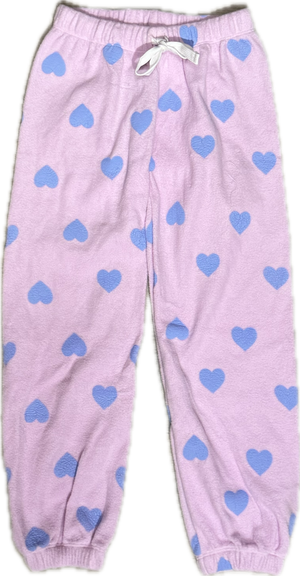 FLOWERS BY ZOE- PINK PASTEL BLUE HEART SWEATPANTS